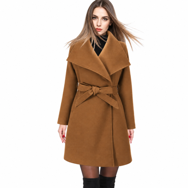European and American Woollen Coat for Women Slim Fit